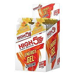 HIGH5 Energy Gel Plus 20 x 40g (Caffeine)(Orange Plus)