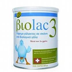 BIOLAC 3 400gr (Βιολογικό γάλα για νήπια, μετά το 1ο έτος)