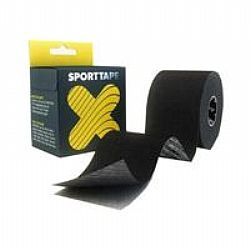 SPORTTAPE Roll Flex Kinesiology tape (Μαύρο) 5cm x 5m (Ταινίες Κινησιοθεραπείας)
