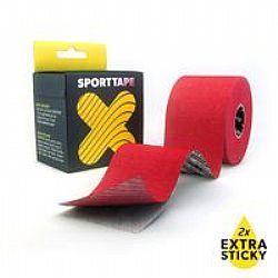 SPORTTAPE Extra Sticky Flex Kinesiology tape (Κόκκινο) 5cm x5m (Ταινίες Κινησιοθεραπείας)